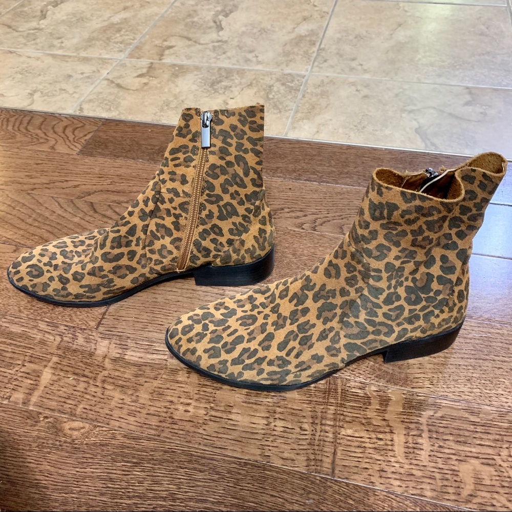 Topshop Animal Print Boots